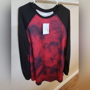 Lularoe "Erin" unisex long sleeved baseball tee in size L